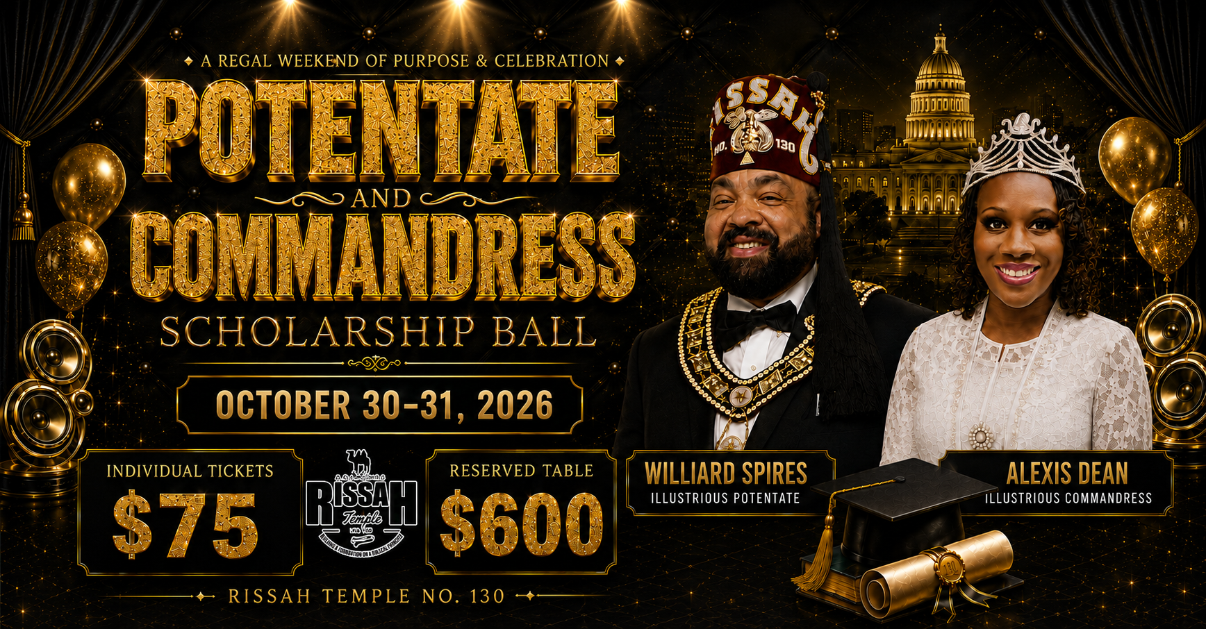 Rissah Temple and Rissah Court Scholarship and Commandress Ball