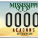 Desert of Mississippi License Plate